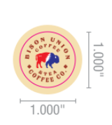 Bison Union Coffee & Tea Co. Sticker Micro Mini