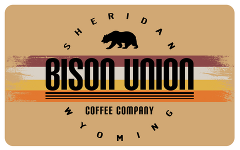 Gold Bison Union Coffee Sticker