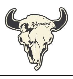 Wyoming Skull Sticker