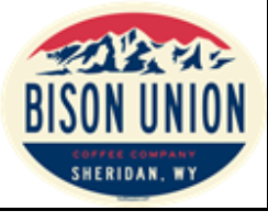 Bison Union Coffee Company Sheridan Sticker