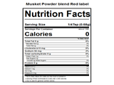 red nutritional panel