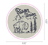 1950's Bison Union Mountain Sticker