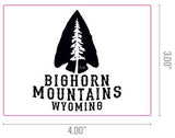 Bighorn Mountains Sticker
