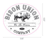 Be The Bison Old School Logo Stickers