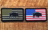 Buffalo Freedom Patch - in tactical subdued or full color RWB