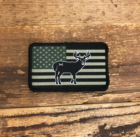 Deer Freedom Patch - in tactical subdued or full color RWB