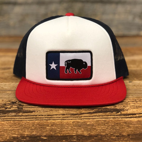Texas Buffalo Flag Foamie SnapBack Hat