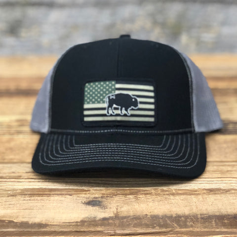 Buffalo Flag Trucker Snapback Hats