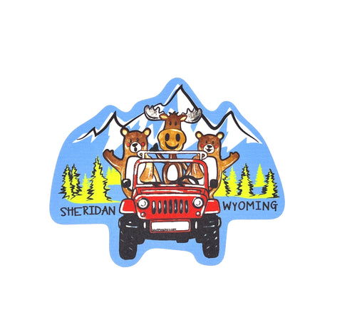 Critters in the Jeep Sticker