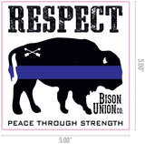 Respect Blue Line Stickers