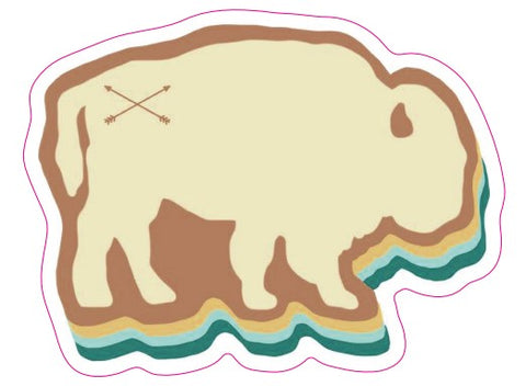 3D Buffalo Sticker