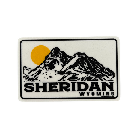 White Sheridan Wyoming Sticker