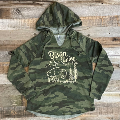 Women's Vintage Camo Hoodie – Bison Union