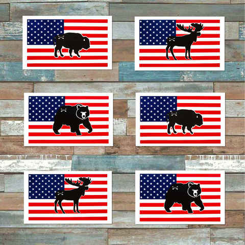 American Flag Stickers - Small – Bison Union